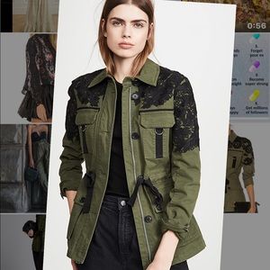 Veronica beard military lace jacket